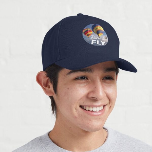 Born to Fly Ballooning Baseball Cap Navy