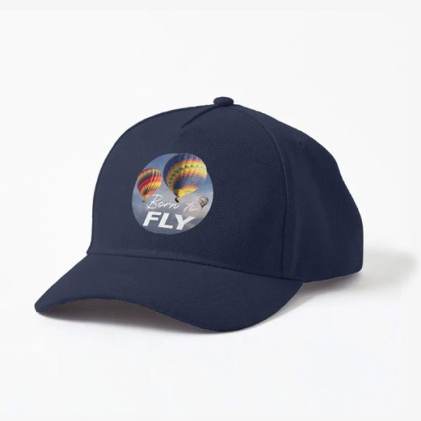 Born to Fly Ballooning Baseball Cap Navy Close View
