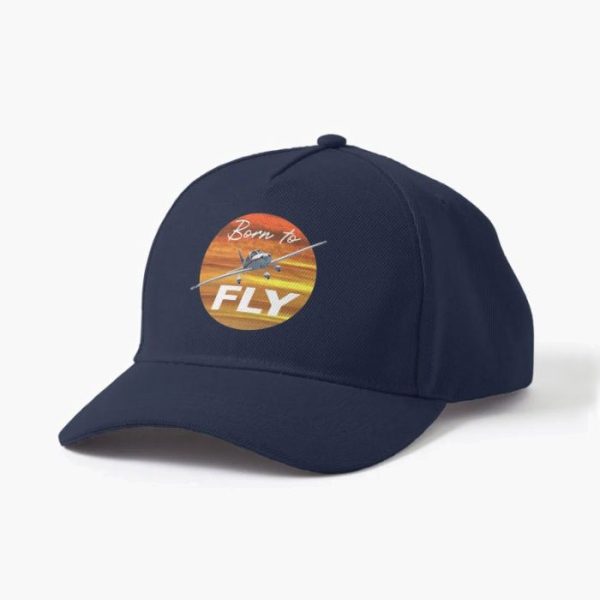Born to Fly Pilot Cap Navy Close View