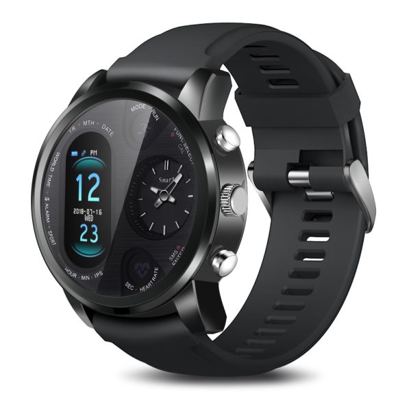 Dual Time Smart Watch Black