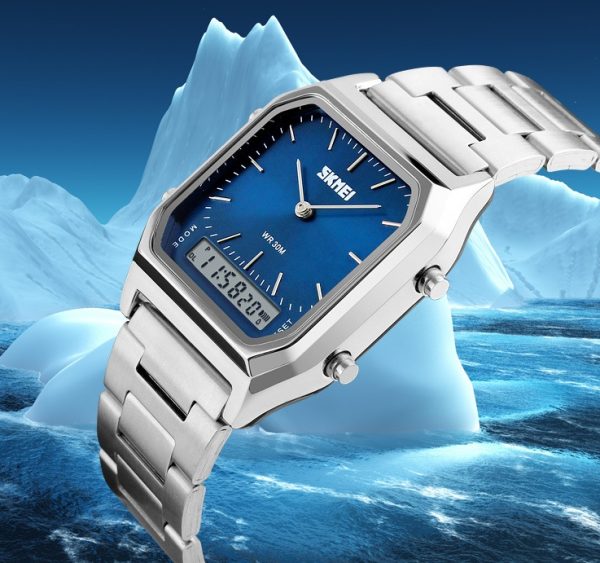 Dual Time Zone Analogue Digital Watch - Unisex - Image 2