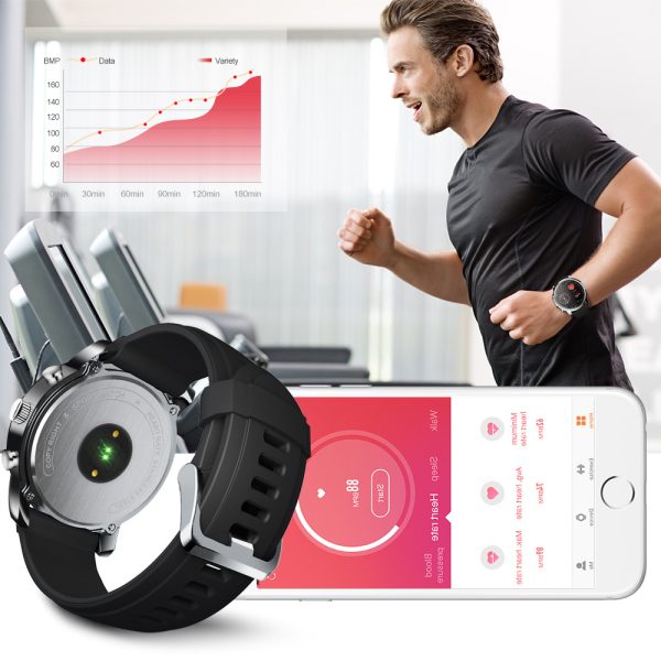 Dual Time Smart Watch Health Monitor