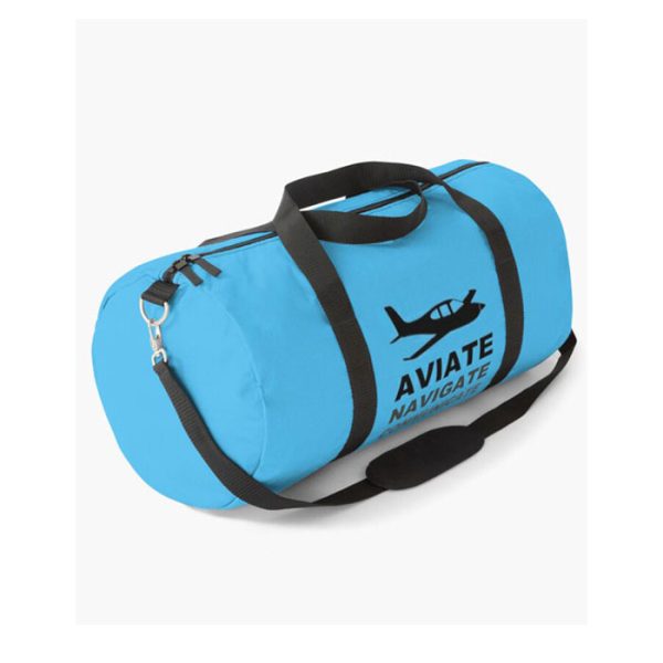 Aviate Navigate Communicate Pilot Duffle Bag - Light Blue