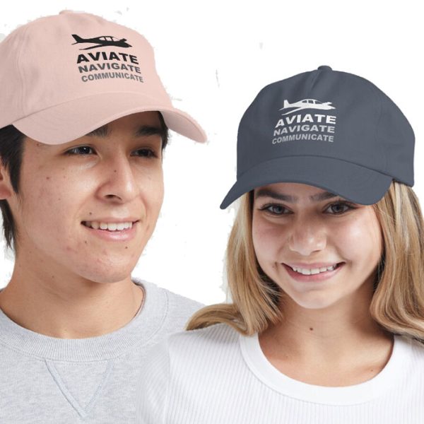 Aviate Navigate Communicate Baseball Style Airplane Pilot Cap