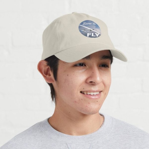 Born to Fly Sailplanes Pilot Cap, Polo-style-Beige.