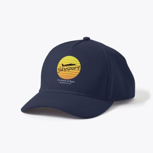 Skysport - lovers of flight Cap. Baseball-style. White print.