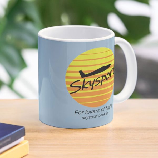 Skysport - lovers of flight Coffee Mug, black text.