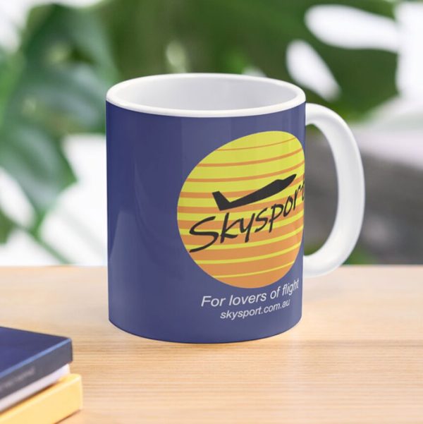 Skysport - lovers of flight Coffee Mug, white text.