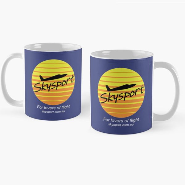 Skysport - lovers of flight Coffee Mug, white text.