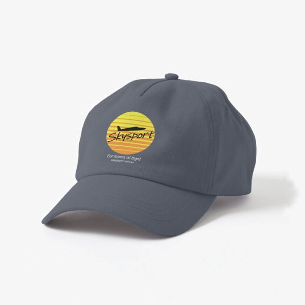 Skysport - lovers of flight Cap. Polo-style. White print.