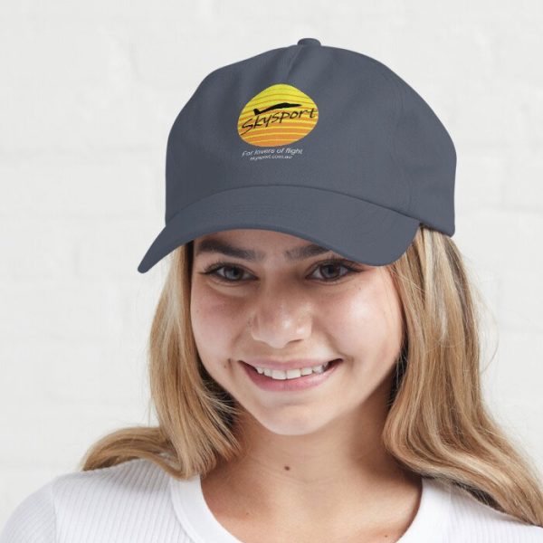 Skysport - lovers of flight Cap. Polo-style. White print.