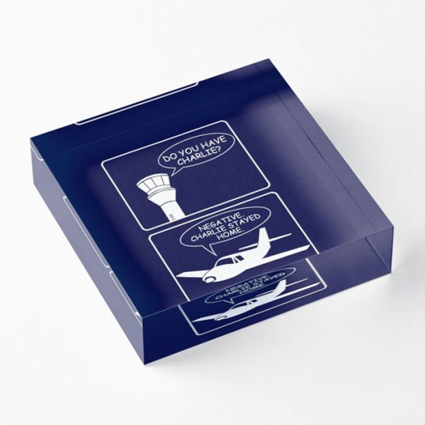 Aviation Humour Acrylic Blocks - Do You Have Charlie