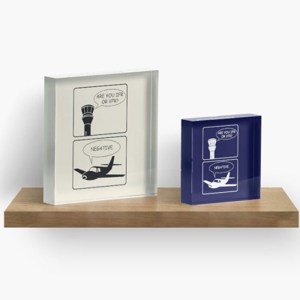 Aviation Humour Acrylic Blocks - Negative