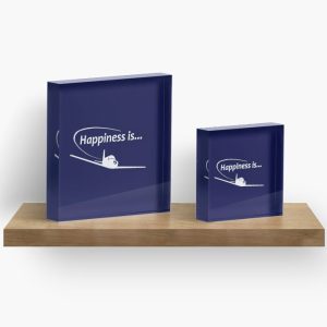 Happiness is Flying Acrylic Blocks