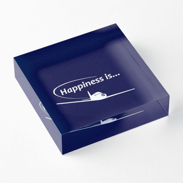 Happiness is Flying Acrylic Blocks