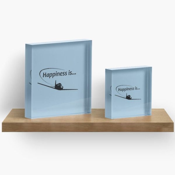 Happiness is Flying Acrylic Blocks